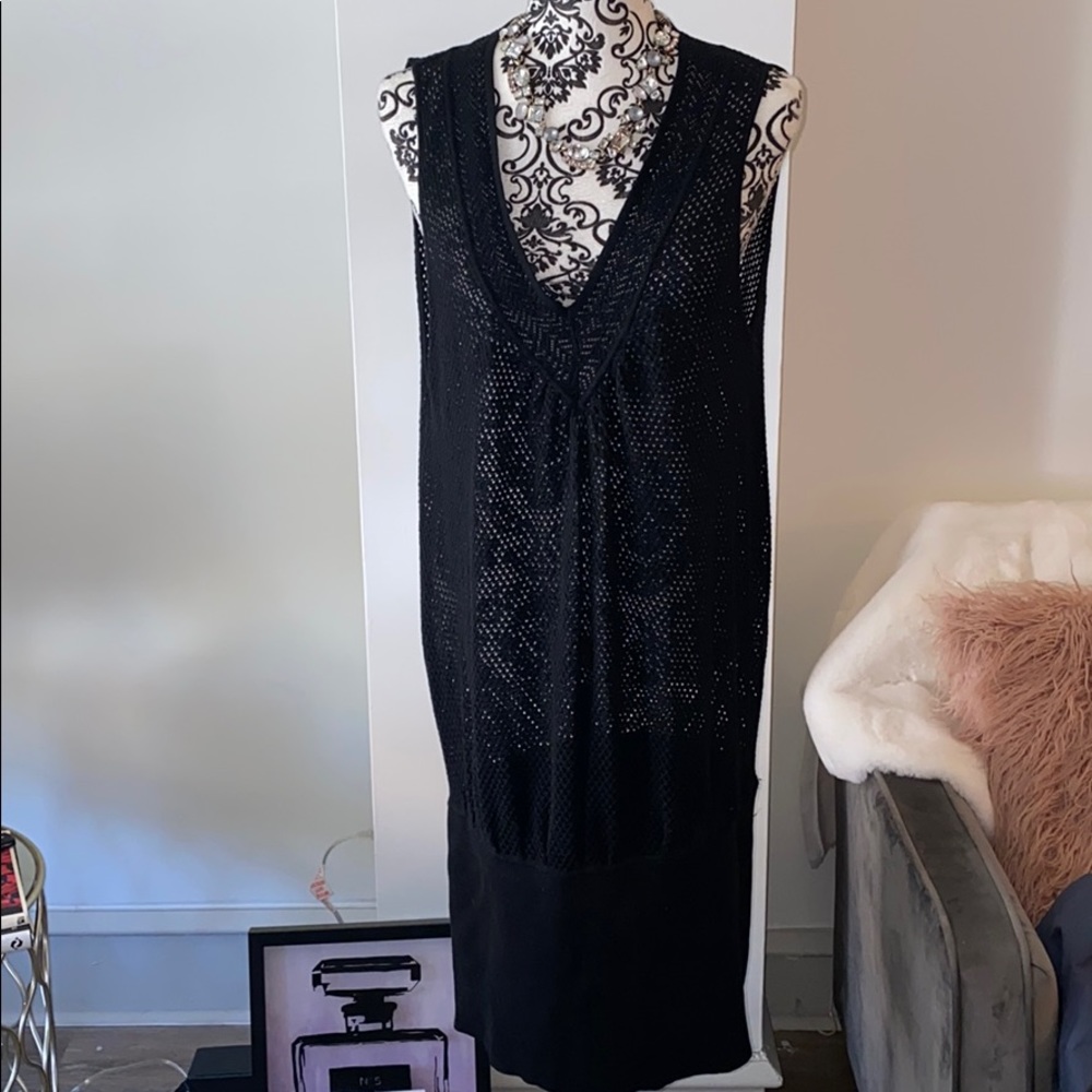 Catherine Malandrino- cotton open knit dress